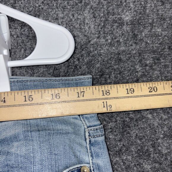 7 for All Mankind Tailorless Dojo Jeans Womens Size 32 Light Wash - Picture 10 of 12